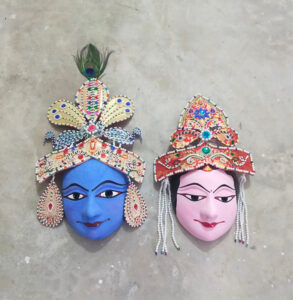 Radha Krishna with Headgear