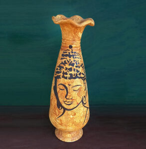 Buddha Painted Vase