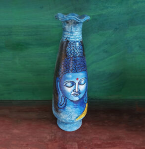 Buddha Painted Vase